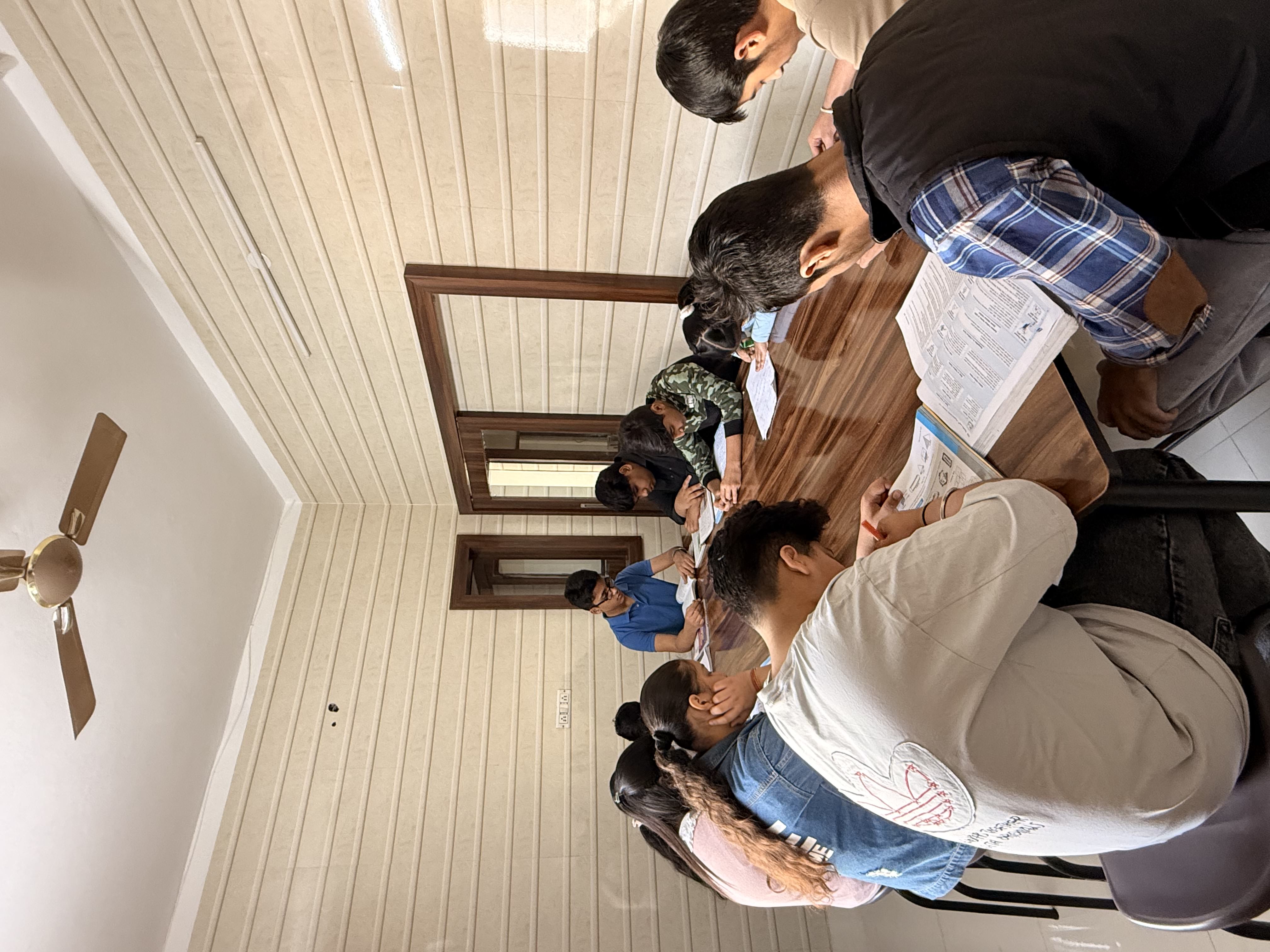 Students studying together in a small batch